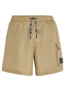 K by KARL LAGERFELD Karl Lagerfeld, Hommes Boardshorts 'Rue St-Guillaume', cappuccino / noir / blanc
