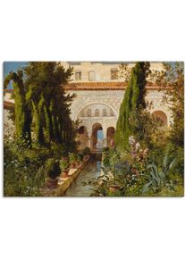 Artland Leinwandbild »Der Garten des Generalife bei Granada«, Garten, (1 St.)
