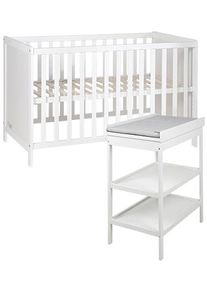 Roba® Babymöbel-Set »Style«, (Spar-Set, 2 St., Kinderbett, Wickelregal)