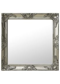vidaXL Wandspiegel im Barock-Stil 60 x 60 cm Silbern