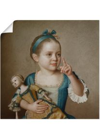 Artland Wandbild »Mädchen mit Puppe.«, Kind, (1 St.)