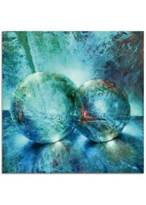 Artland Glasbild »Zwei blaue Murmeln_«, Muster, (1 St.)
