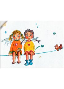 Artland Wandbild »Zwei Engelchen sitzen auf Wäscheleine«, Kinder, (1 St.)