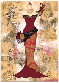 Artland Wandbild »Antikes Kleid - Collage«, Mode, (1 St.)