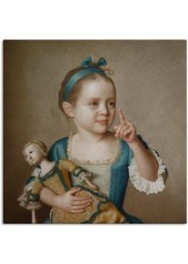 Artland Wandbild »Mädchen mit Puppe.«, Kind, (1 St.)