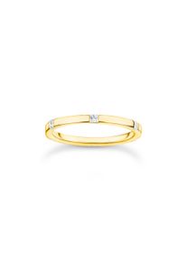 Thomas Sabo Ring mit weißen Steinen gold
