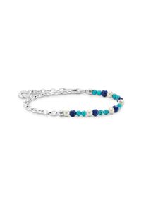 Thomas Sabo Charm-Armband mit blauen Beads und weißen Perlen Silber