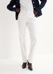 Stretchhose in weiss, Gr&ouml;sse 42, 97% Baumwolle, bonprix