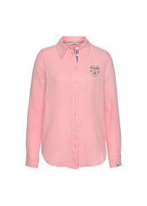 Tom Tailor Polo Team Hemdbluse, aus modischem Musselin rosa 46 rosé Musselin Bluse mit vielen Details von Tom Tailor Polo Team