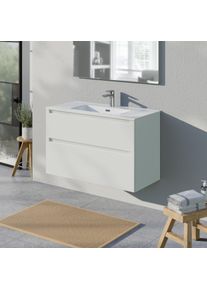 Bernstein Waschtischunterschrank VIREO 100cm mit Waschbecken weiß - Farbe wählbar