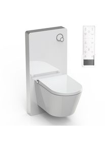WC-Sparpaket 8: Bernstein DUSCH-WC PRO+ 1102 Komplettanlage & Sanitärmodul 805 in Weiß