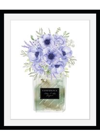 my home Bild mit Rahmen »Blumen Parfüm - Gerahmter Digitaldruck - Wandbild«, (1 St.)