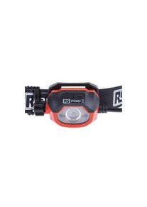 realspace Pro RS PRO Stirnlampe, LED, Wiederaufladbar, 450lm, 100m, IPX5, Schwarz / Rot - 1864622