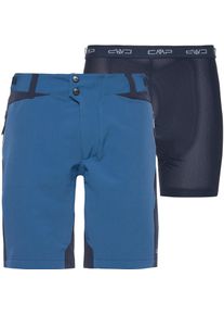 CMP Fahrradshorts Herren - blau - Gr. 54 - Polyester/Elastan