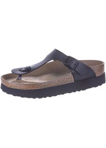 Papillio Gizeh Grooved Platform Bf Zehentrenner Damen - schwarz - Gr. 38 - Synthetik