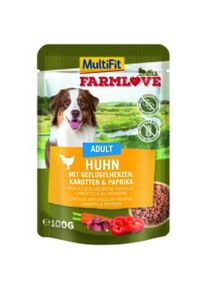 MultiFit Farmlove Adult 12x100 g Huhn
