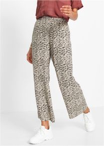 Bedruckte Palazzo-Hose in beige, Grösse 44, bonprix