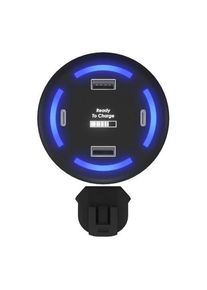 Werbeartikel: SCX.design H11 Smart Home Ladegerät mit Leuchtlogo | schwarz | mit deinem Logo bedrucken