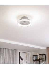LINDBY LED-Deckenventilator Mace, weiß, leise, Ø 47 cm
