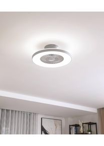 LINDBY Smart LED-Deckenventilator Paavo, grau, leise, Tuya