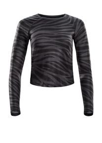 WINSHAPE Funktionsshirt 'AET119LS' Damen, dunkelgrau / schwarz, Gr&ouml;&szlig;e XS