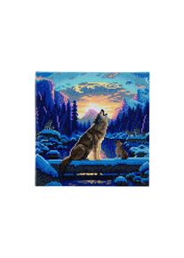 Kreativset »CRAFT Buddy Crystal Art Kit Howling Wolves 30 x 30 cm«, (11 tlg.)