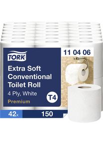 Toilettenpapier, extraweich, 4-lagig, VE 42 Rollen à 150 Blatt, weiß, ab 2 VE Tork