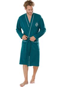 feel good Herren Bademantel petrol