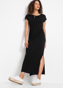 Jerseykleid aus fließendem Viskose-Elasthan-Mix in schwarz, Grösse 32/34 (XS), bonprix