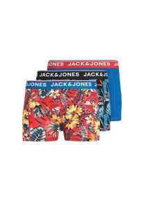 Jack & Jones JACK & JONES JUNIOR Boxershorts »JACAZORES TRUNKS 3 PACK NOOS JNR«, (Packung, 3 St.) bunt 176 3 St. Black Pack:Pompain red - Blue lolite...