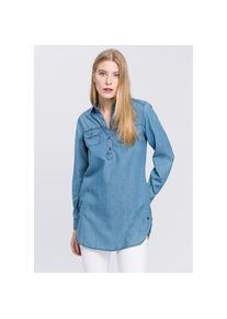 Arizona Jeansbluse »Krempelärmel mit Riegel«, im Tunikastil blau 46 blue Jeans-Longbluse im Tunikastil