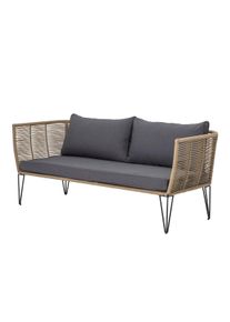 Bloomingville - Mundo Sofa mit Kissen, braun / grau