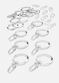Gardinenringe mit Haken (30-tlg. Set) in farblos | Onesize | bonprix