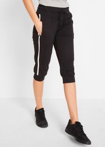 Capri-Hose in schwarz, Grösse 32/34 (XS), 95% Baumwolle, bonprix