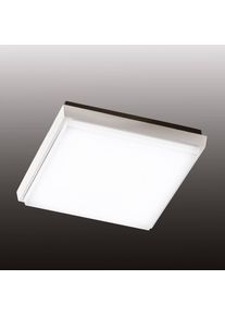 Fabas Luce LED-Außendeckenleuchte Desdy, 24x24 cm, weiß