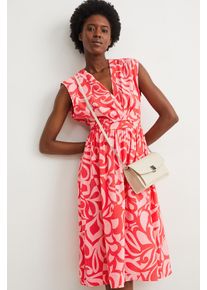 C&A Fit & Flare Kleid-gemustert, Pink, Größe: 42