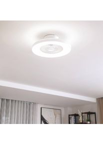 LINDBY Smart LED-Deckenventilator Paavo, weiß, leise, Tuya