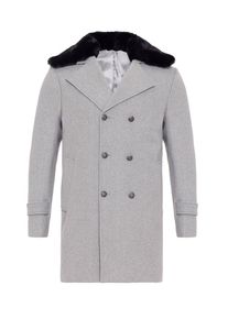 Antioch, Hommes Manteau d’hiver, gris / gris clair / noir