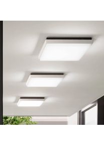 Fabas Luce LED-Außendeckenleuchte Desdy, 30x30 cm, weiß