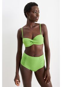 C&A Bikini-Top mit Bügel-Bandeau-wattiert-LYCRA® XTRA LIFE™, Grün, Größe: 75 B