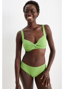 C&A Bikini-Top mit Knotendetail-wattiert-LYCRA® XTRA LIFE™, Grün, Größe: 46