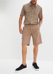 Chino-Bermuda aus reiner Baumwolle Regular Fit in braun, Grösse 50, 100% Baumwolle, bonprix