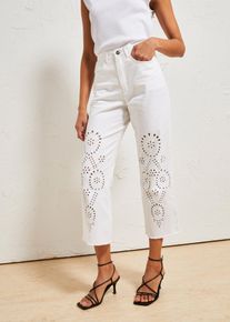7/8-Hose in weiss, Grösse 50, 100% Baumwolle, bonprix