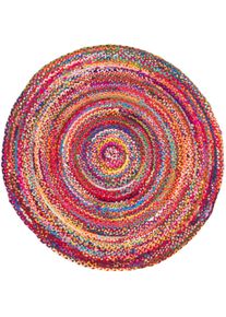 morgenland Wollteppich »Sisalteppich Teppich Indigo Stripy«, rund