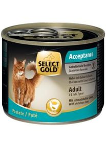 SELECT GOLD Adult Acceptance Huhn mit Leber & Lachs 12x200 g