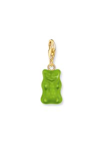 Thomas Sabo Charm-Goldbären-Anhänger in Grün vergoldet