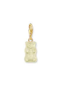 Thomas Sabo Charm-Goldbären-Anhänger in Weiß vergoldet