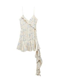 Mango, Femmes Robe 'Bloom', bleu clair / vert clair / poudre / blanc