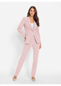Heine Witt Damen Hosenanzug mit seitlichen Taschen, hellrosé, Größe 34, 77% Polyester, 20% Viskose, 3% Elasthan