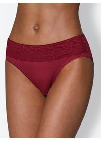w&auml;schepur Witt Damen Jazzpants mit aufgesetzter Spitze am Bund, 2x kirsche, Gr&ouml;&szlig;e 40/42, 87% Modal, 5% Elasthan, 5% Polyamid, 3% Baumwolle
